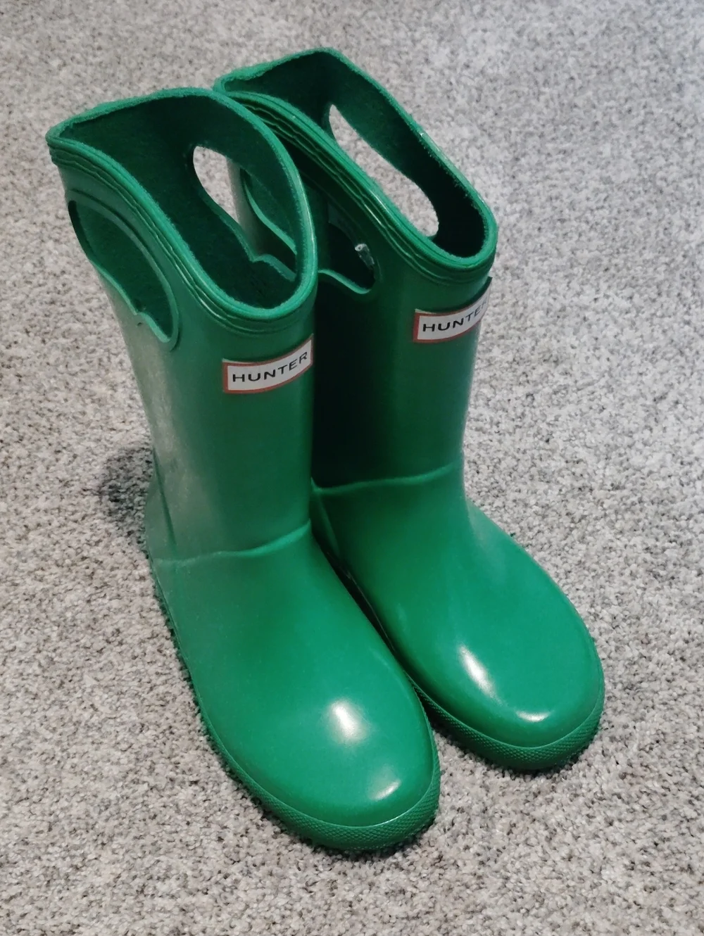 Hunter Kids Green Pull-On Rain Boots